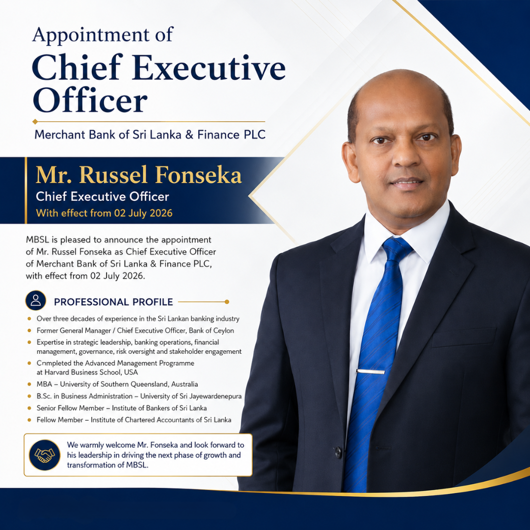 Appointment of Chief Executive Officer